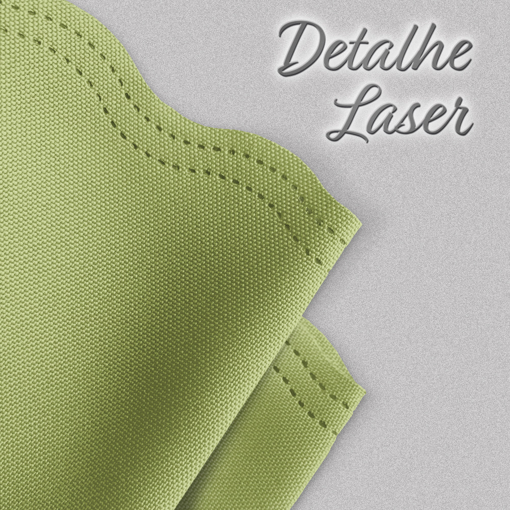 Kit 10 Guardanapos Mesa Posta em Tecido Oxford Corte a Laser - Verde Erva Doce