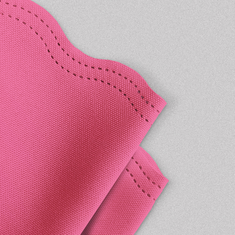 Kit 10 Guardanapos Mesa Posta em Tecido Oxford Corte a Laser - Rosa Pink