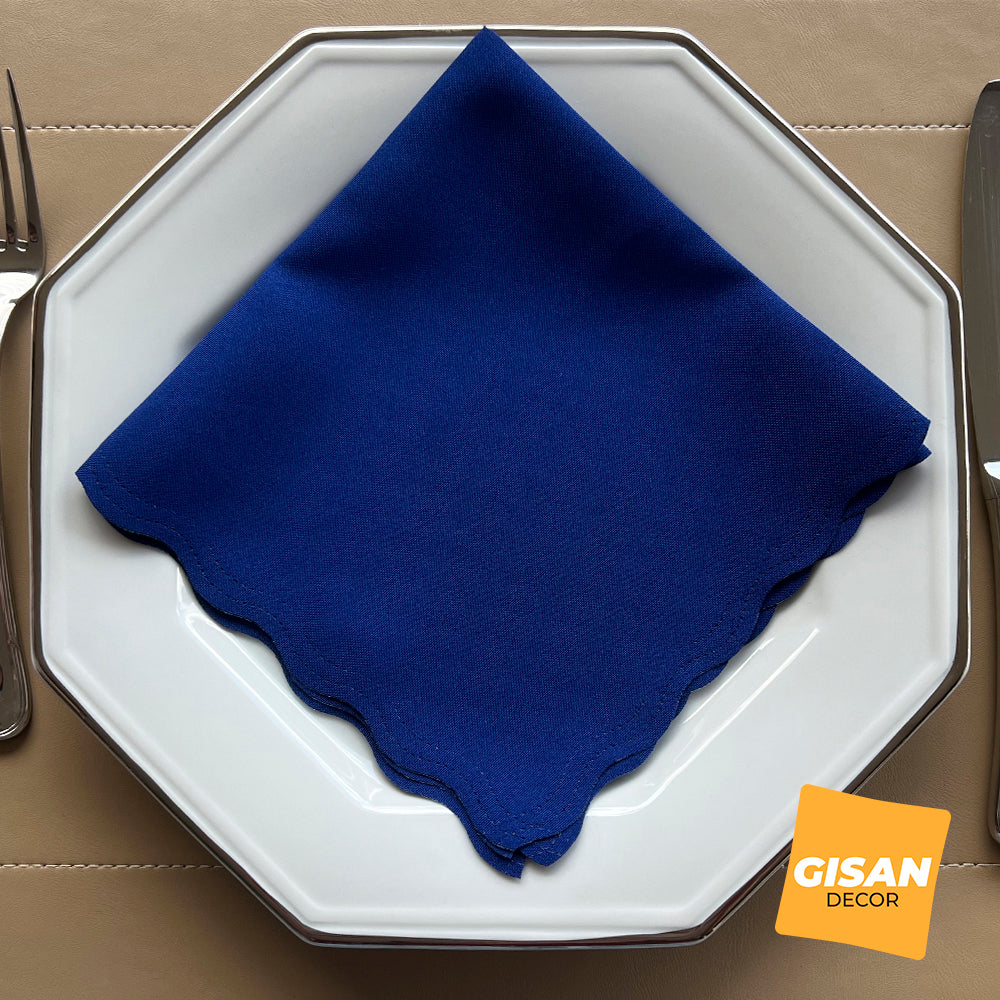 Kit 10 GuardanaposMesa Posta em Tecido Oxford Corte a Laser - Azul Royal