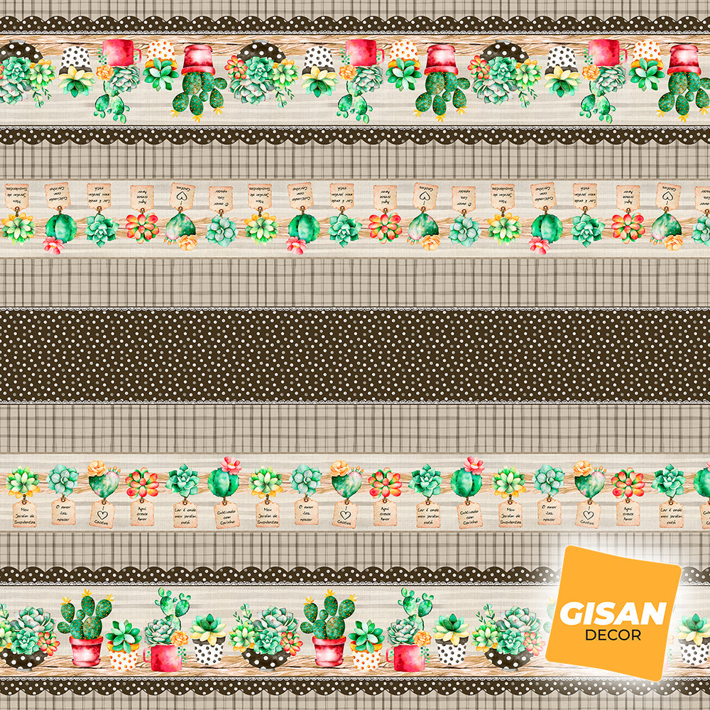 Toalha De Mesa Térmica Impermeável Cozinha Cactus