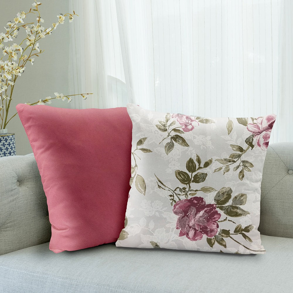 Kit 2 Almofadas Floral Rosa