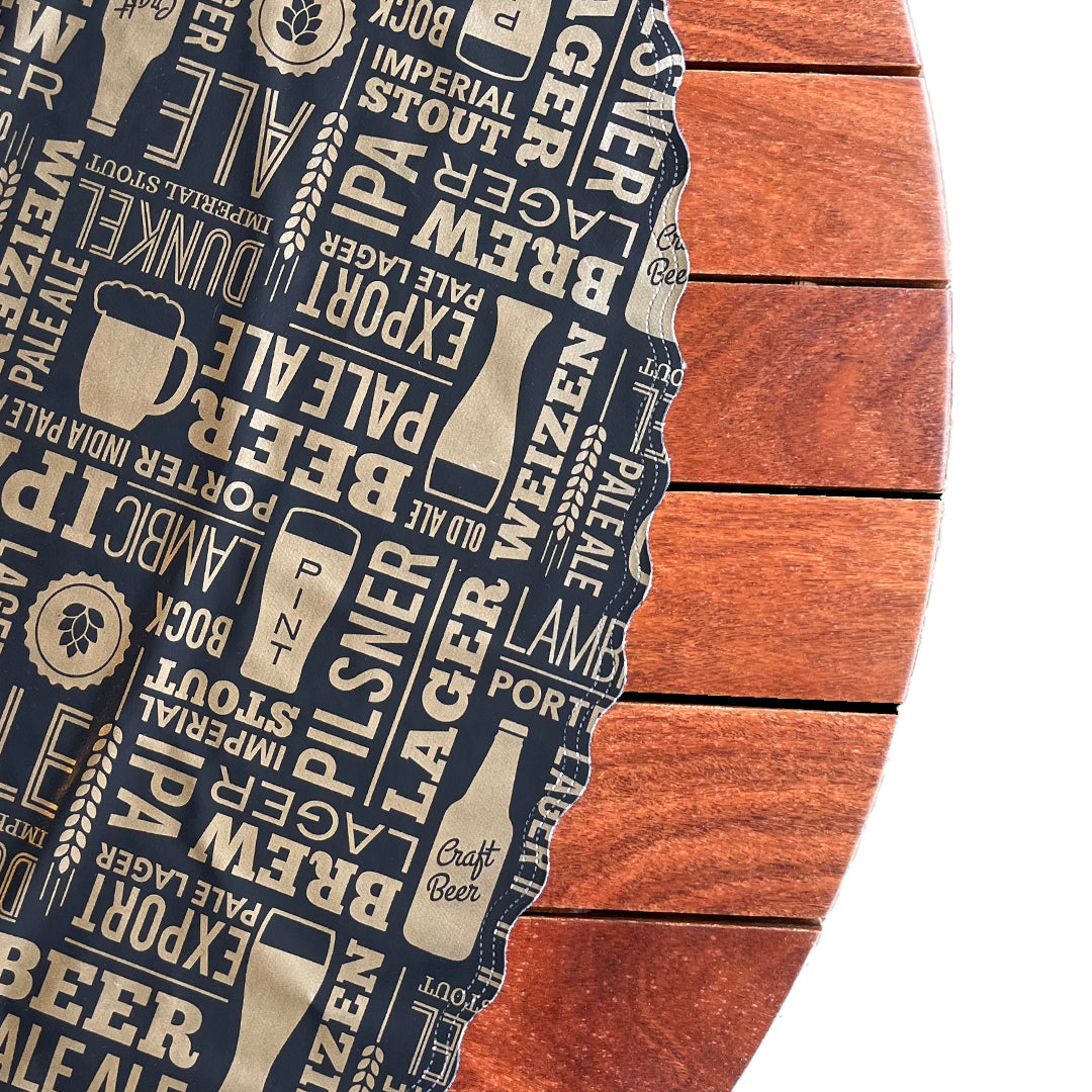 Toalha de Mesa Redonda Impermeável Térmica até 80 ° Beers