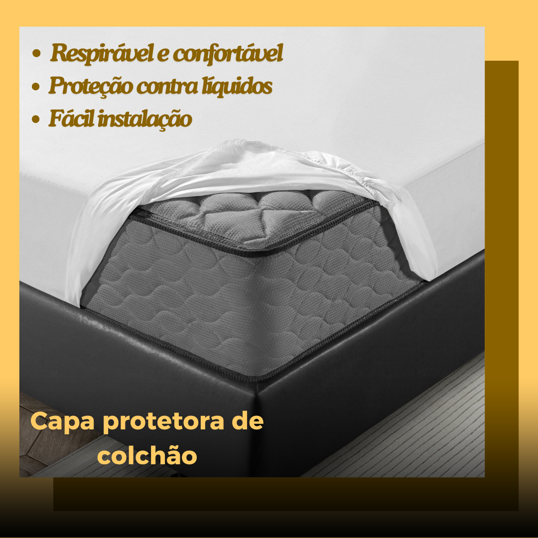 Capa Protetora de Colchão Impermeável Casal