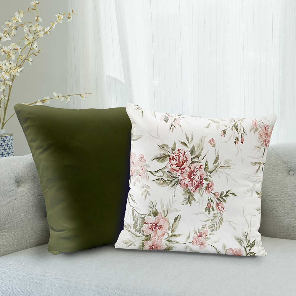 Kit 2 Almofadas Floral Verde