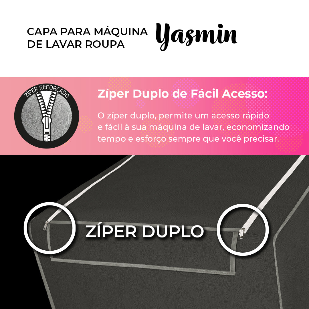 Capa Para Maquina de Lavar Roupas Linha Yasmin