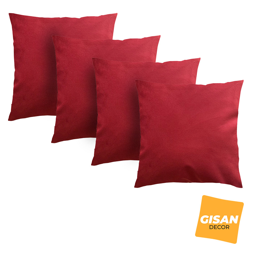Kit Com 4 Capas Para Almofada em Veludo Paris 45 x45cm