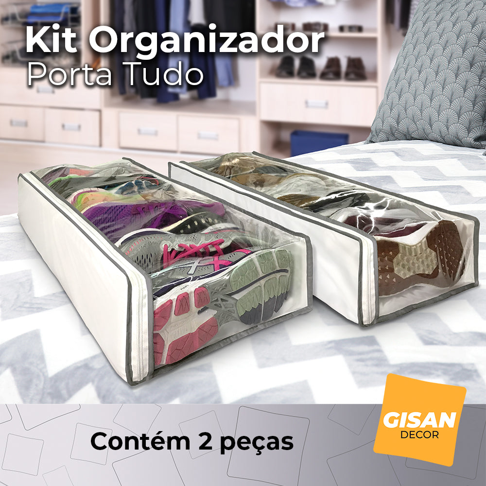 Kit Organizador Com 2 Porta Tudo Multiuso