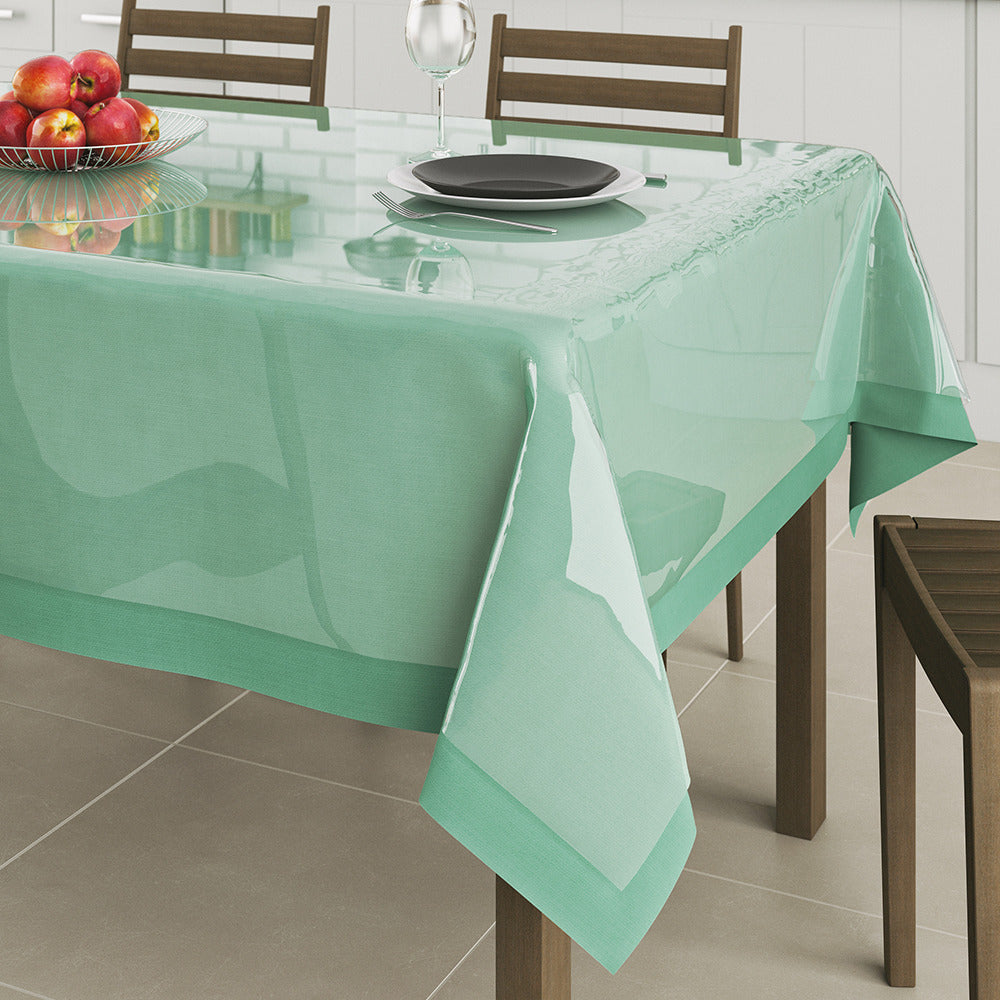 Toalha Protetor de Mesa Transparente Impermeável PVC Cozinha