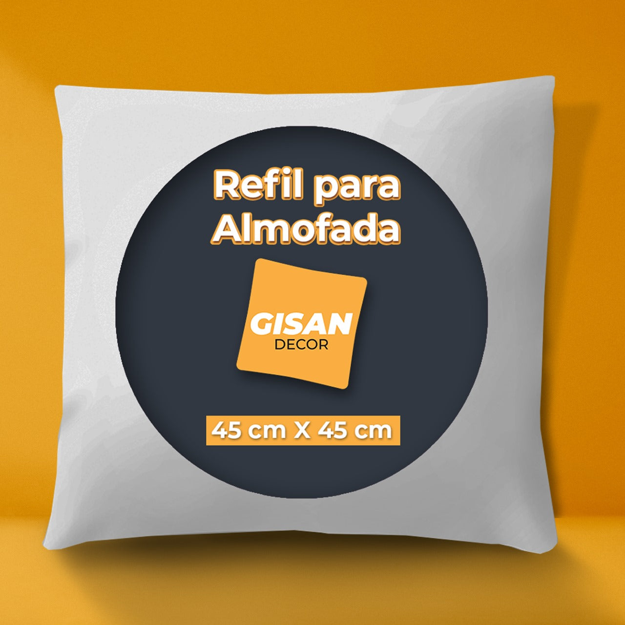 Kit Com 4 Refil Almofadas Siliconada Enchimento Fibra Branco