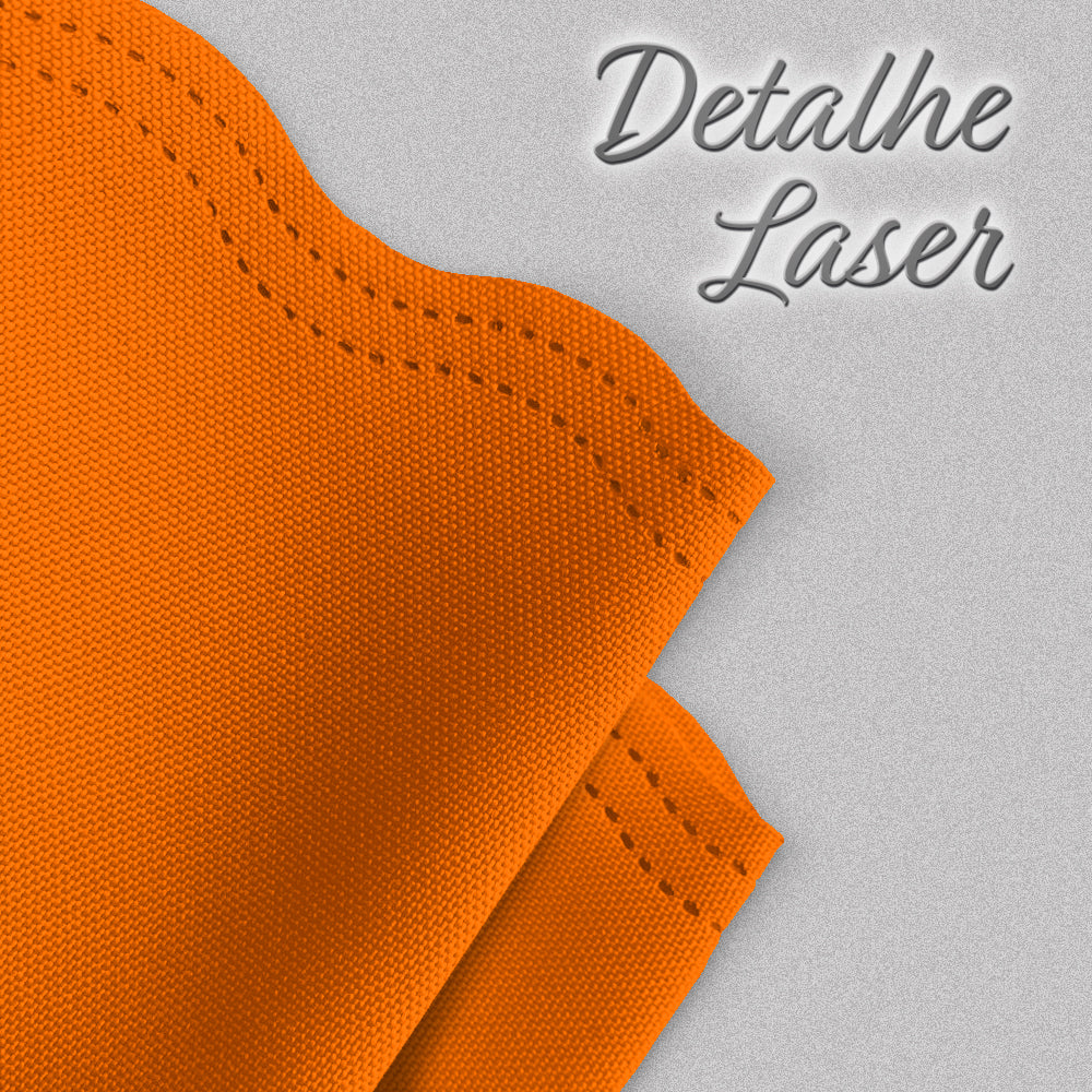 Kit 10 Guardanapos Mesa Posta em Tecido Oxford Corte a Laser - Laranja Abóbora