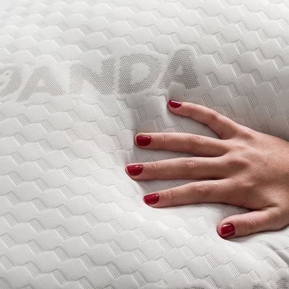 Travesseiro Massageador Panda Alto Macio Fibra Soft Tecido Respirável