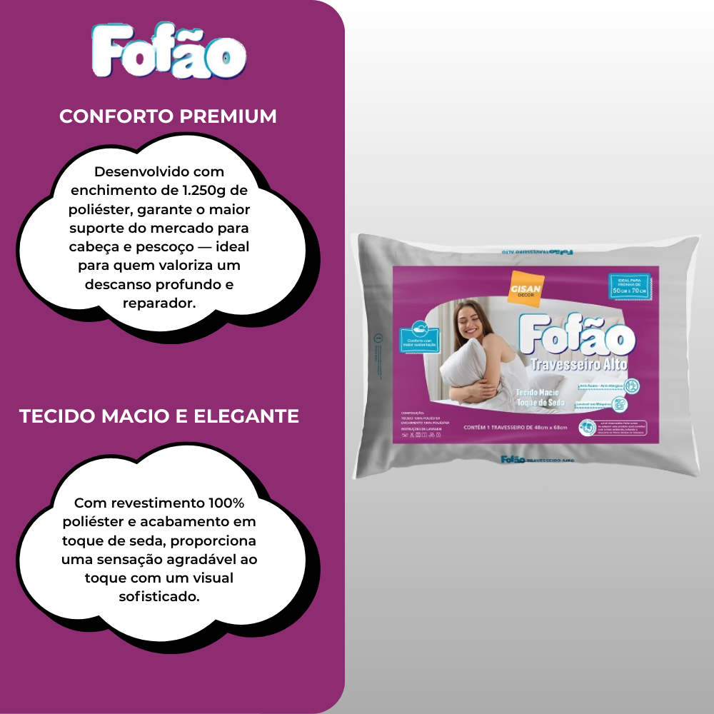 Travesseiro Fofão 1.250 Gramas