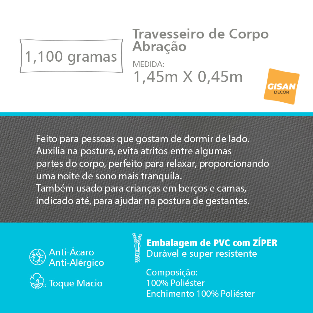 Travesseiro de Corpo Abração