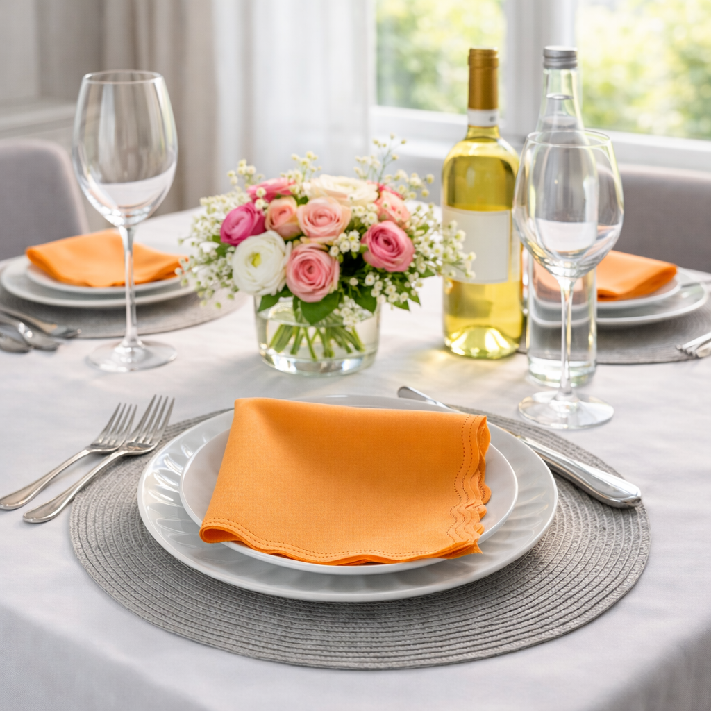 Guardanapo de Tecido Oxford Kit 30 Unidades 33cm Corte a Laser e Cores Variadas Mesa Posta