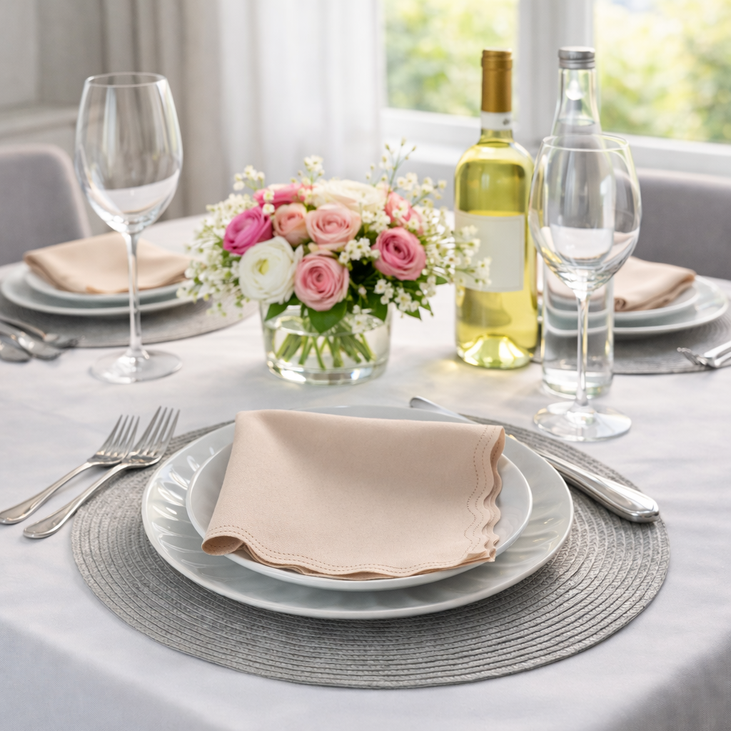 Guardanapo de Tecido Oxford Kit 50 Unidades 33cm Corte a Laser e Cores Variadas Mesa Posta