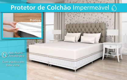 Capa Protetora de Colchão Impermeável Casal