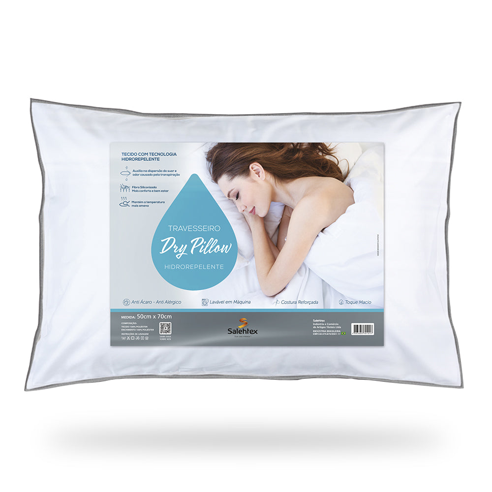 Travesseiro Macio Confortavel Anti Alérgico Siliconada Impermeável -  Dry Pillow