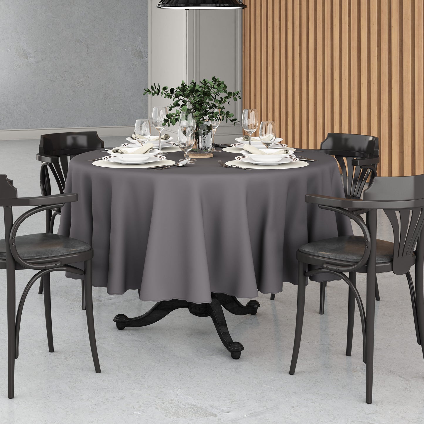 Toalha de Mesa Redonda com Corte a Laser Oxford