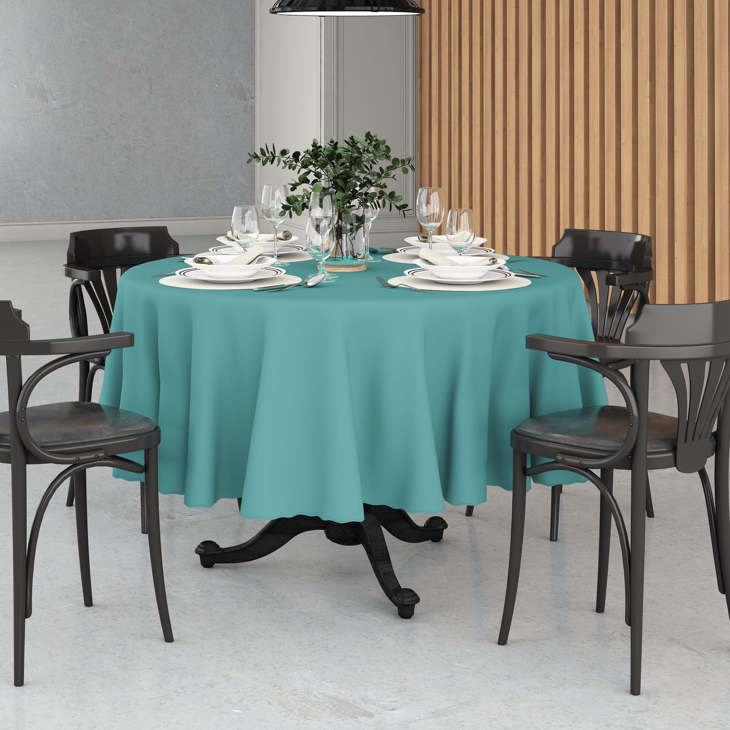 Toalha de Mesa Redonda com Corte a Laser Oxford