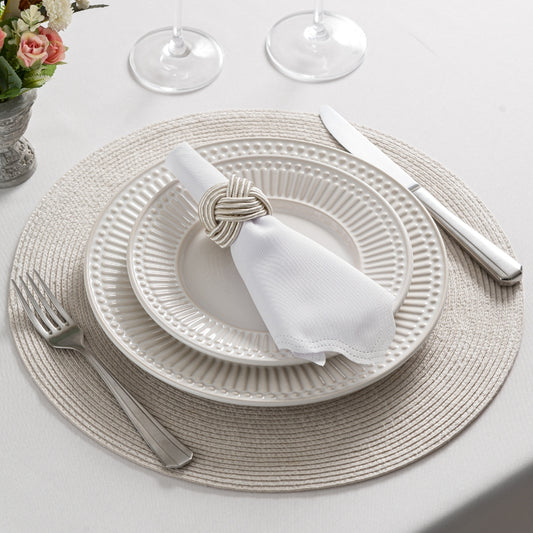 Guardanapo de Tecido Oxford Kit 10 Unidades 33cm Corte a Laser e Cores Variadas Mesa Posta