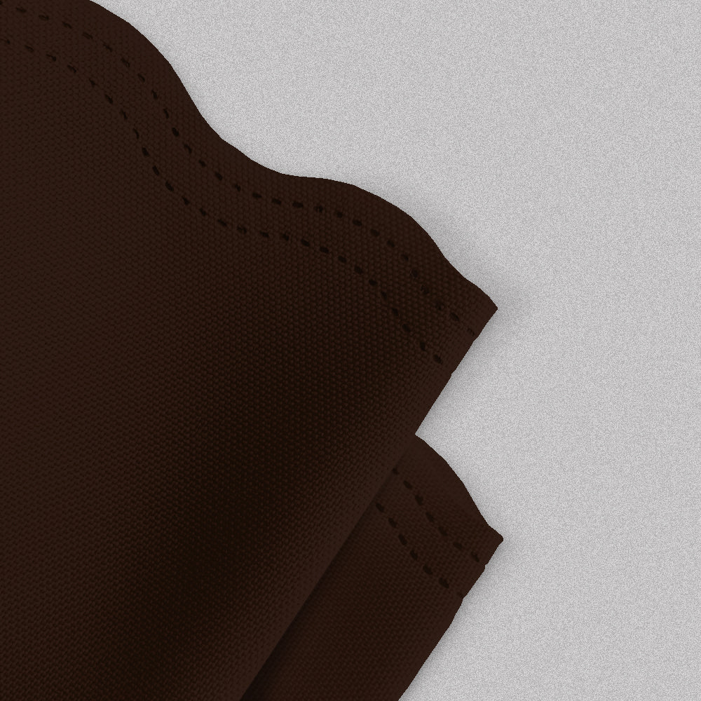 Kit 10 Guardanapos Mesa Posta em Tecido Oxford Corte a Laser - Marrom Chocolate