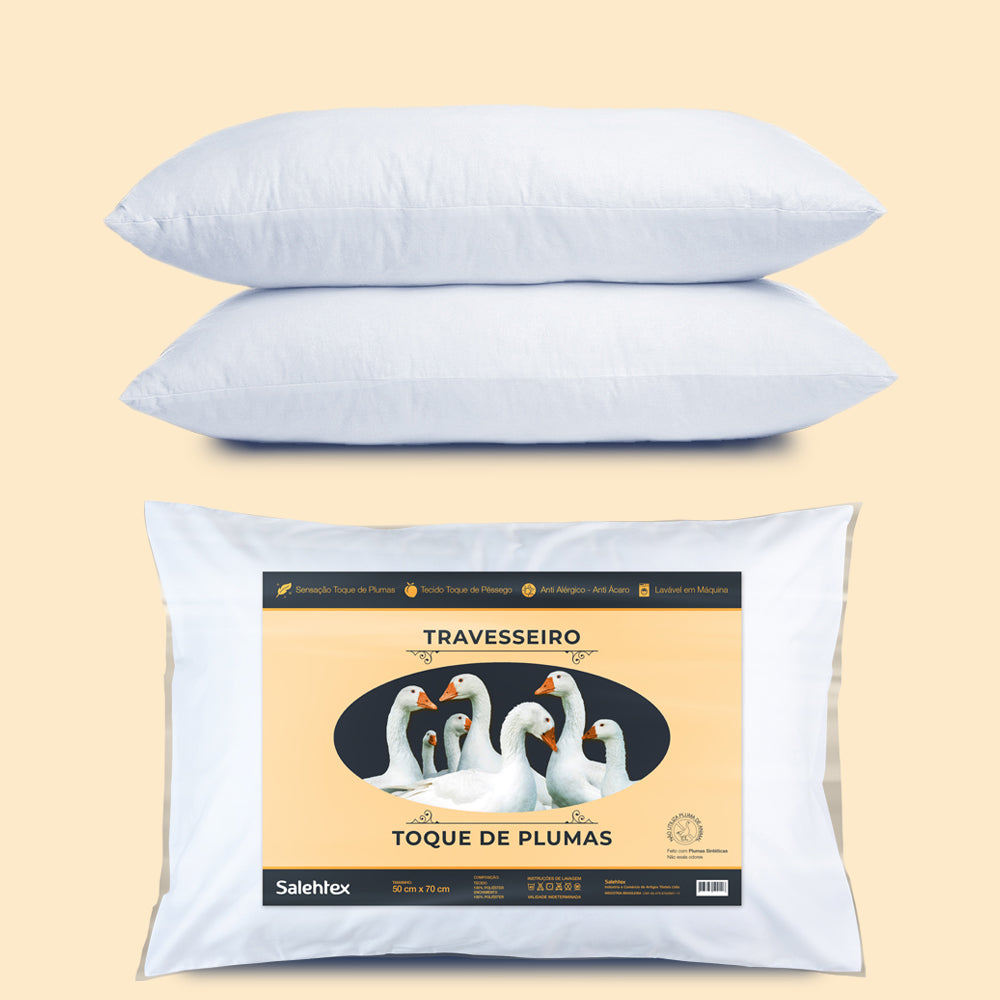 Travesseiros Toque de Plumas de Ganso