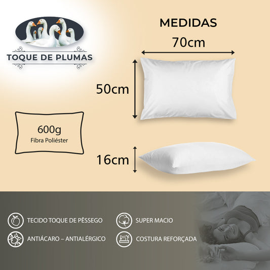 Travesseiros Toque de Plumas de Ganso